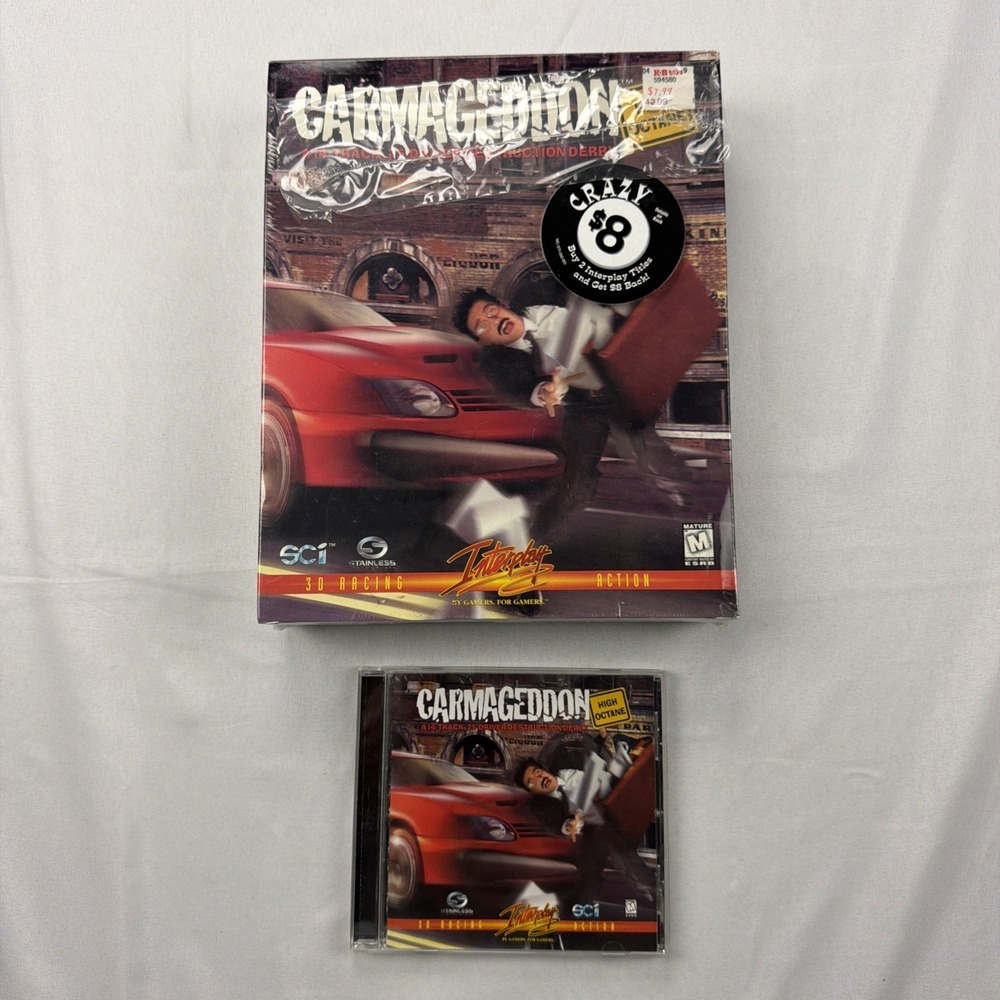 Carmageddon: High Octane for Big Box PC, Vintage 1998 RARE